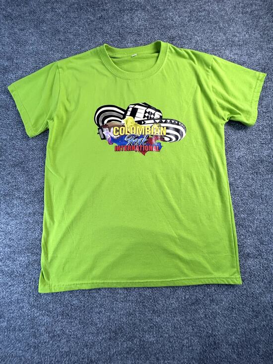 haines Other - Colombian Fest Int. Cargo Event T Shirt Mens 3XL Green Festival Graphic Tee